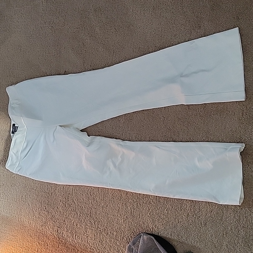 White stretch slacks